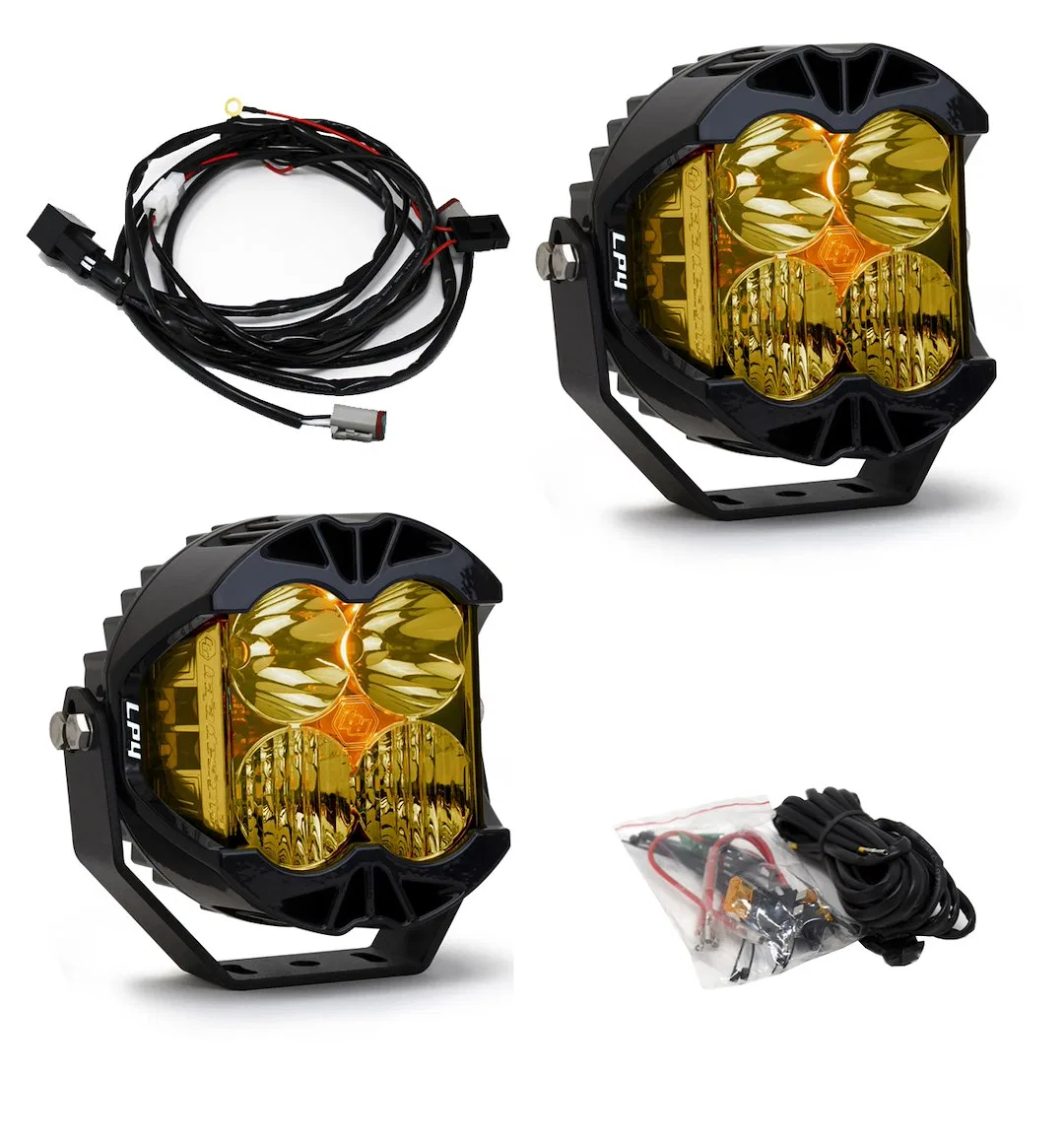297813 – BAJA DESIGN Driving/ Fog Light, LED Bulb 4 LED Bulbs 5.1 Inch Round 60 Watt Forward Projecting Light/ 15 Wat...
